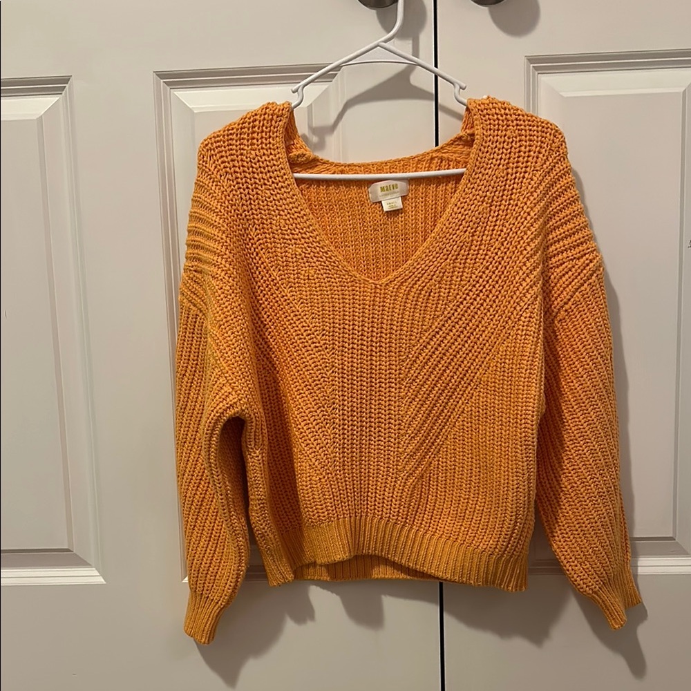 maeve/ anthropologie Women's Orange Sweater
